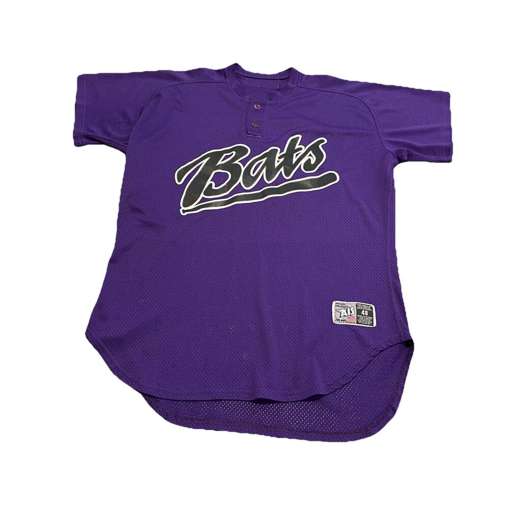 Vintage Louisville River Bats Baseball Jersey MiLB USA Made AIS Pro Worn 48 XL